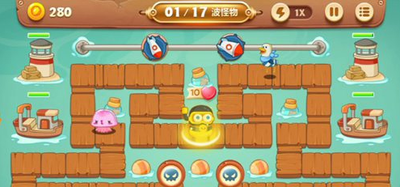 保卫萝卜3码头57关怎么过？