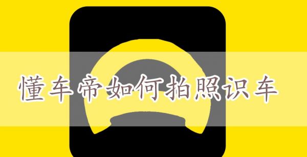 懂车帝如何拍照识车