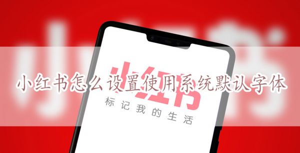 小红书怎么设置使用系统默认字体