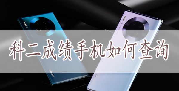科二成绩手机如何查询