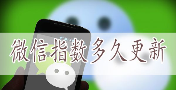 微信指数多久更新