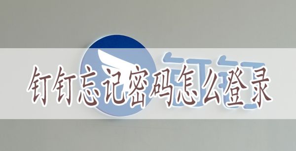 钉钉忘记密码怎么登录