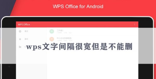 wps文字间隔很宽但是不能删