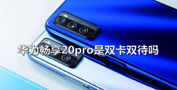 华为畅享20pro是双卡双待吗
