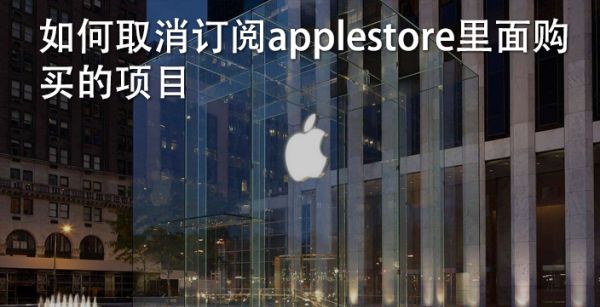 如何取消订阅apple store里面购买的项目