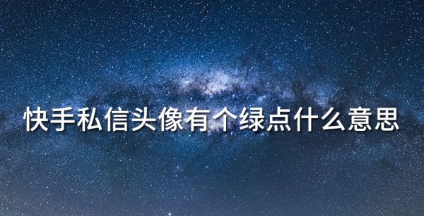 快手私信头像有个绿点什么意思