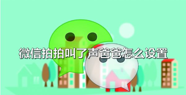 微信拍拍叫了声爸爸怎么设置