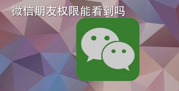 微信朋友权限能看到吗
