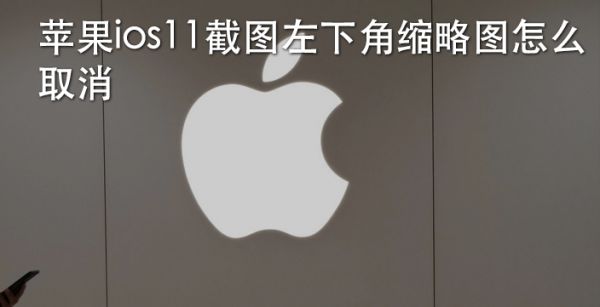 苹果ios11截图左下角缩略图怎么取消