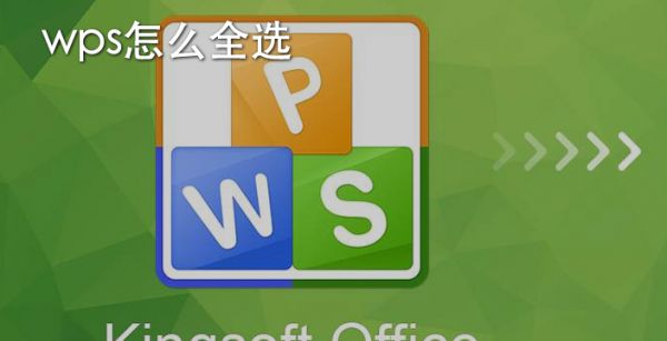 wps怎么全选