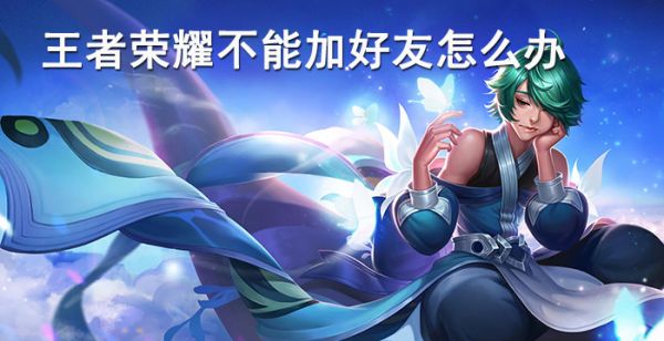 王者荣耀不能加好友怎么办