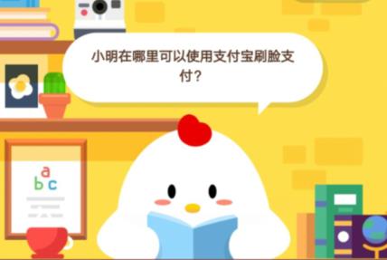 小明在哪里可以使用支付宝刷脸支付？