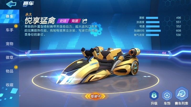 跑跑卡丁车手游悦享猛禽图鉴