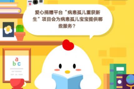 爱心捐赠平台“病患孤儿重获新生”项目会为病患孤儿宝宝提供哪些服务？