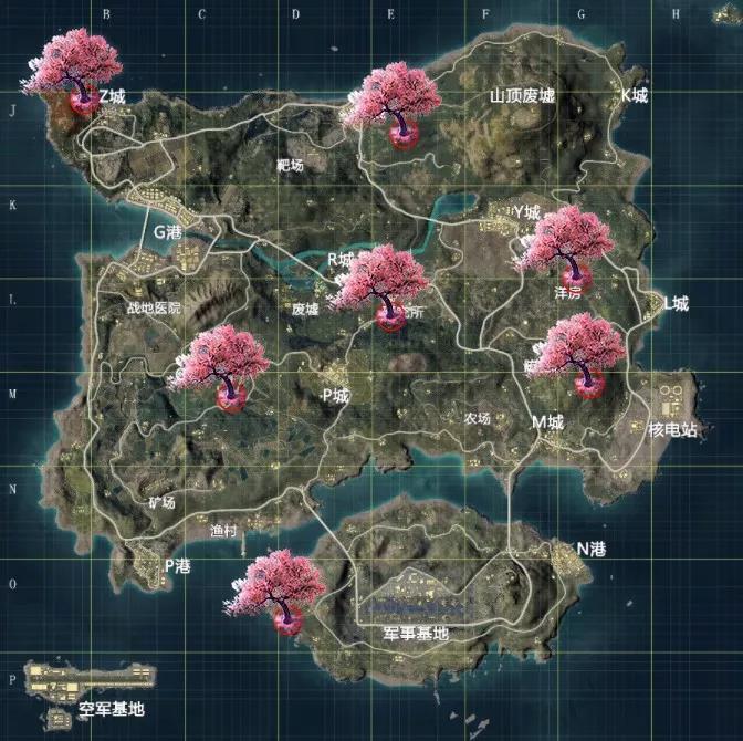 和平精英祈愿树在哪里