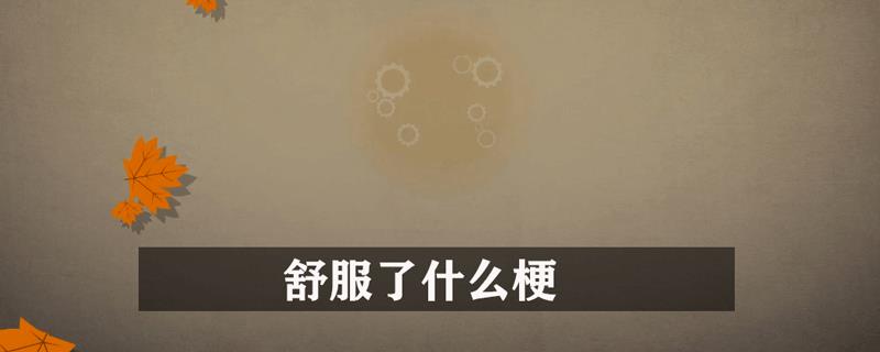 舒服了是什么梗