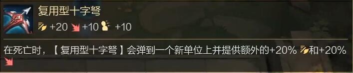 云顶之弈复用型十字弩怎么合成