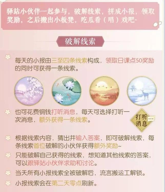 遇见逆水寒驿站小报10.8答案